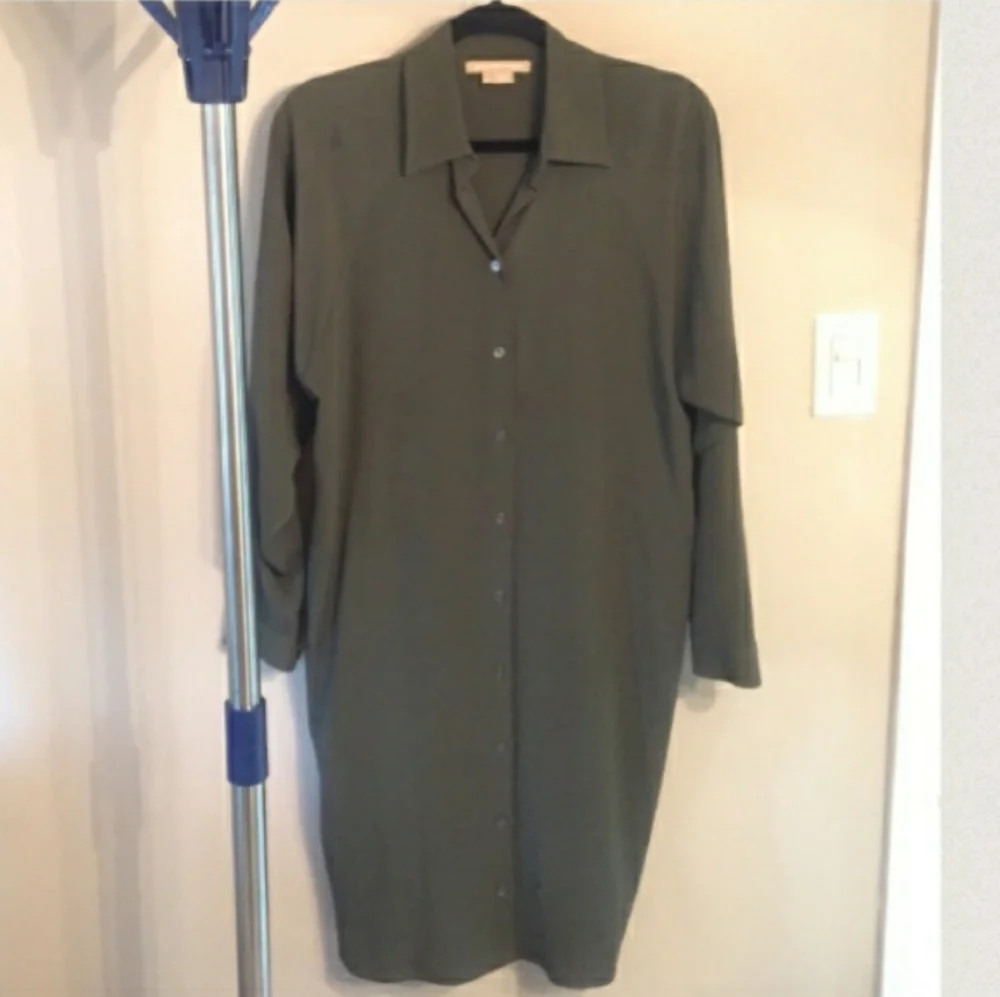 MICHAEL KORS long sleeve silk  dress